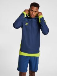 Bluza z kapturem Hummel hmlLEAD poly. Niebieskie bluzy męskie Hummel, l, bez wzorów, z polaru, z kapturem. Za 255.00 zł.