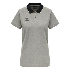 Damska koszulka polo Hummel Move. Szare koszulki sportowe damskie Hummel, l, bez wzorów, bez kołnierzyka, bez ramiączek, do piłki nożnej. Za 74.00 zł.