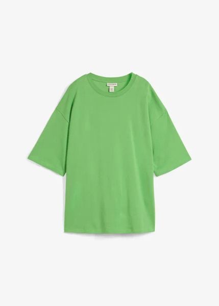 Długi T-shirt z dzianiny interlock. Czerwone bluzki damskie bonprix, bez wzorów, z dzianiny, bez kołnierzyka. Za 67.99 zł.