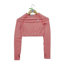 Second life - T-shirt Femme Yoga Fitness Rose - Stan bardzo dobry. Czerwone koszulki sportowe damskie GYMSHARK, bez wzorów, sportowe, bez kołnierzyka. Za 101.48 zł.