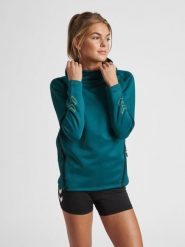 Damska bluza z kapturem Hummel Cima XK. Niebieskie bluzy damskie Hummel, xs, bez wzorów, z dresówki, z kapturem. Za 222.75 zł.