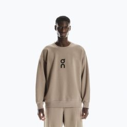 Bluza męska On Club Crew. Brązowe bluzy męskie On, m, bez wzorów, bez kaptura. Za 419.99 zł.