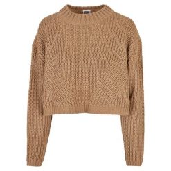 Damski oversizowy sweter Urban Classics GT. Brązowe swetry damskie Urban Classics, na zimę, bez wzorów, bez kołnierzyka, bez ramiączek, bez kaptura. Za 206.00 zł.
