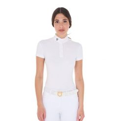 Equestro Dames Wedstrijdpolo Sally Ss25 Wit -. Białe koszule damskie EQUESTRO, bez wzorów, sportowe, bez kołnierzyka, bez ramiączek. Za 362.55 zł.