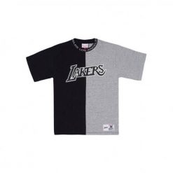 Koszulka Los Angeles Lakers nba split color. Czarne koszulki sportowe męskie Mitchell & Ness, bez wzorów, bez kołnierzyka, bez ramiączek, do koszykówki. Za 258.00 zł.