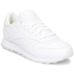 Buty do chodzenia damskie Reebok Leather Face. Białe obuwie sportowe damskie Reebok, bez wzorów, z materiału, trekkingowe. Za 334.00 zł.