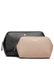 Furla Zestaw kosmetyczek Camelia M Cosmetic Case Set WE00453-ARE000-BBR00-1007 Czarny. Czarne torebki do ręki damskie Furla, bez wzorów, ze skóry, bez dodatków. Za 429.99 zł.