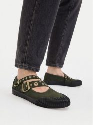 Vans Baleriny Mary Jane Straps VN000D9AOLV1 Zielony. Zielone baleriny damskie Vans, bez wzorów, bez obcasa. Za 399.99 zł.