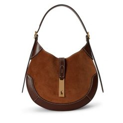 Torebka Polo Ralph Lauren. Brązowe torebki do ręki damskie Polo Ralph Lauren, bez wzorów, klasyczne, bez dodatków. Za 2,899.00 zł.