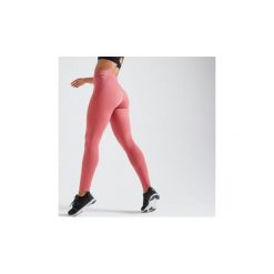 Legginsy fitness kardio damskie 500 brudny róż. Czerwone legginsy damskie DOMYOS, l, bez wzorów, z elastanu. Za 79.99 zł.