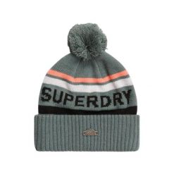 Kapelusz damski Superdry Logo. Niebieskie czapki i kapelusze damskie Superdry., na zimę, bez wzorów. W wyprzedaży za 131.90 zł.