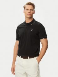 Beverly Hills Polo Club Polo P-SS26M-P42561 Czarny Regular Fit. Czarne koszulki polo męskie Beverly Hills Polo Club, l, bez wzorów, z bawełny, bez ramiączek. Za 209.99 zł.