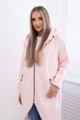 Bluza ocieplana długa pudrowy róż melanż. Czerwone bluzy damskie KESI, l, bez wzorów, z bawełny, bez kaptura. Za 355.46 zł.