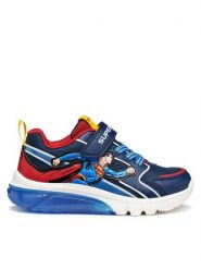 Geox Sneakersy J Ciberdron J56LBD 05411 C0200 D Niebieski. Niebieskie buty sportowe chłopięce Geox, bez wzorów, ze skóry, bez zapięcia. Za 199.99 zł.