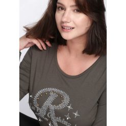 Ciemnozielona Bluzka Part Of World. Szare bluzki damskie Born2be, z aplikacjami, z okrągłym kołnierzem, z długim rękawem. Za 34.99 zł.