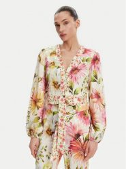 Guess Bluzka W5GH40 WG4G0 Kolorowy Regular Fit. Bluzki damskie Guess, m, z aplikacjami, z wiskozy, bez kołnierzyka, bez ramiączek. Za 239.99 zł.