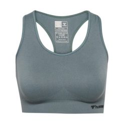 Biustonosz dla kobiet Hummel Seamless. Zielone obuwie sportowe damskie Hummel, bez wzorów, na fitness i siłownię. Za 166.00 zł.