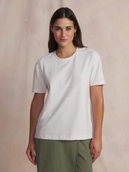 T-shirt damski TBS Romea. Brązowe t-shirty damskie TBS, l, bez wzorów, z bawełny, klasyczne, bez kołnierzyka. Za 214.00 zł.