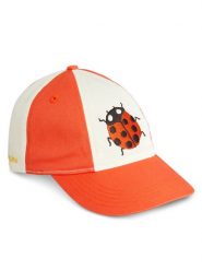 MINI RODINI Czapka z daszkiem 2526510142 Czerwony. Czerwone rękawiczki dziecięce Mini Rodini, bez wzorów, z bawełny. Za 109.99 zł.