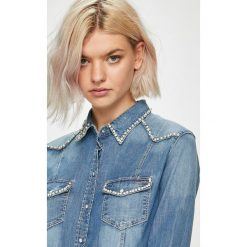 Guess Jeans - Koszula Lalima. Szare koszule damskie Guess Jeans, z jeansu, z długim rękawem. Za 459.90 zł.
