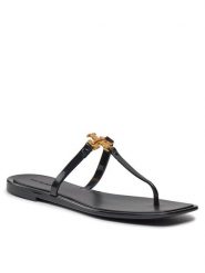 Tory Burch Japonki Roxanne 137704 Czarny. Czarne klapki damskie Tory Burch, bez wzorów, ze skóry, bez obcasa. Za 519.99 zł.