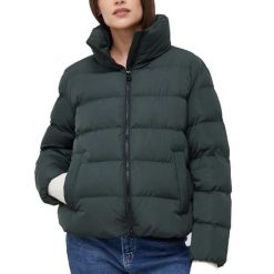 Kurtka GEOX W ANYLLA SHORT PARKA Zielony. Zielone parki damskie Geox, bez wzorów, z tkaniny, bez kaptura. Za 485.99 zł.