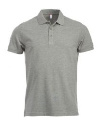 Clique Classic Lincoln S/S koszulka polo modern fit szary melanż – grey melange. Szare koszulki polo męskie CLIQUE, s, bez wzorów, z bawełny, klasyczne, bez ramiączek. Za 122.07 zł.