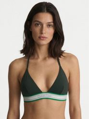 Calvin Klein Swimwear Góra od bikini LV00Q61214 Zielony ciemny. Zielone bikini damskie Calvin Klein Swimwear, xs, bez wzorów. Za 249.99 zł.