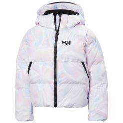Kurtka dziewczęca Helly Hansen Jr Girl Astra Jacket. Fioletowe buty zimowe dziewczęce Helly Hansen, bez wzorów, z puchu, bez zapięcia. Za 841.50 zł.