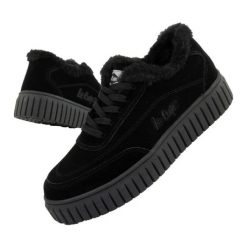 Buty Lee Cooper LCJ-24-01-2973L czarne. Czarne obuwie sportowe damskie bez wzorów, ze skóry. Za 263.32 zł.