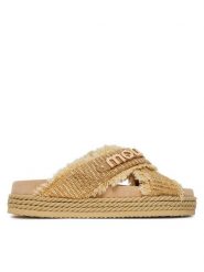 Mou Klapki Criss-cross MU.SW451009K Beżowy. Brązowe klapki damskie Mou, bez wzorów, z syntetyku, bez obcasa. Za 859.99 zł.