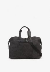 Czarna Jeansowa Torba Podróżna z Rączkami i Regulowanym Paskiem Jedelli. Czarne torby podróżne damskie Born2be, bez wzorów, z jeansu, eleganckie. Za 209.99 zł.