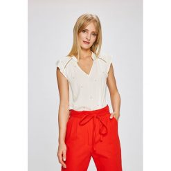 Answear - Top Garden of Dreams. Białe bluzki damskie ANSWEAR, l, bez wzorów, z tkaniny, casualowe, bez kołnierzyka, bez ramiączek. W wyprzedaży za 49.90 zł.