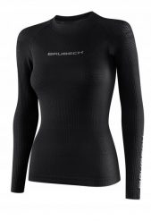 LS1594W Koszulka damska 3D PRO z długim rękawem czarny S. Czarne t-shirty damskie Brubeck, s, bez wzorów, bez kołnierzyka. Za 189.46 zł.