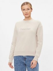Calvin Klein Bluza Satin Emroidery K20K206757 Szary Regular Fit. Szare bluzy damskie Calvin Klein, xxl, bez wzorów, z syntetyku, bez kaptura. Za 699.99 zł.