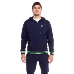 Welcome Back Męski dres z kapturem i zamkiem. Niebieskie buty sportowe męskie LEONE 1947 APPAREL, z dresówki, bez zapięcia, na fitness i siłownię. W wyprzedaży za 249.40 zł.