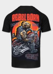 Rashguard męski PITBULL koszulka sportowa techniczna treningowa REBEL BORN. Czarne koszulki sportowe męskie PITBULL, m, bez wzorów, z elastanu, bez kołnierzyka, bez ramiączek, na fitness i siłownię. Za 179.00 zł.