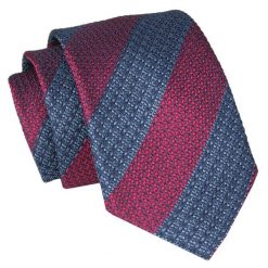 Krawat - ALTIES - Granat, Czerwień, Pasy. Czerwone krawaty i muchy Alties, bez wzorów, z tkaniny, eleganckie. Za 49.00 zł.