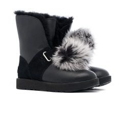 Damskie śniegowce Ugg W Isley Waterproof Black 1018605-BLK. Czarne śniegowce i trapery damskie UGG, z futra. Za 466.20 zł.