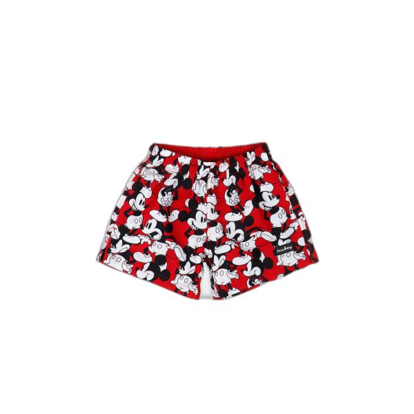 Spodenki kąpielowe dla dzieci Disney Oh Mickey. Czerwone kąpielówki dla chłopców Disney, bez wzorów, z materiału. Za 160.50 zł.