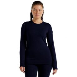 Koszulka Termiczna Damska Icebreaker 260 Tech LS Crewe. Niebieskie t-shirty damskie Icebreaker, m, bez wzorów, z materiału, bez kołnierzyka. Za 463.65 zł.