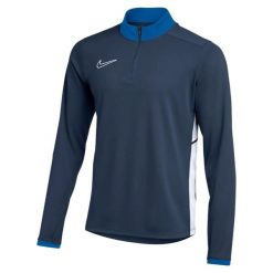 Bluza dresowa sportowa męska Dri-Fit Academy 25 Drill Top. Niebieskie bluzy sportowe męskie Nike, l, bez wzorów, z dresówki, bez kaptura, trekkingowe, dri-fit (nike). Za 179.99 zł.