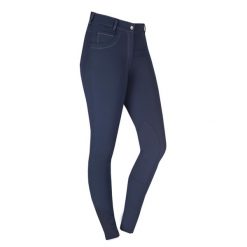 Spodnie dla dziewcząt Horka Quatar. Niebieskie spodnie sportowe dla dziewczynek Horka, bez wzorów, do jazdy konnej. Za 383.00 zł.