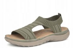 Rieker Rieker Sandals 64850-54 Zielone 37. Zielone sandały damskie Rieker, bez wzorów, bez obcasa, bez zapięcia. Za 238.71 zł.