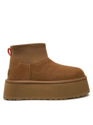 Ugg Śniegowce W Classic Mini Dipper 1168170 Brązowy. Brązowe śniegowce i trapery damskie UGG, ze skóry. Za 849.99 zł.