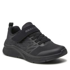 Sneakersy Skechers. Czarne półbuty chłopięce Skechers, bez wzorów, bez zapięcia. Za 139.99 zł.
