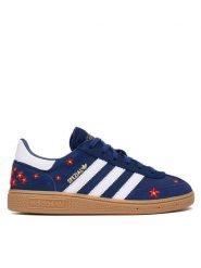 Adidas Sneakersy Handball Spezial KI0370 Granatowy. Niebieskie buty sportowe dziewczęce Adidas, bez wzorów, ze skóry, bez zapięcia, do piłki ręcznej. Za 279.99 zł.