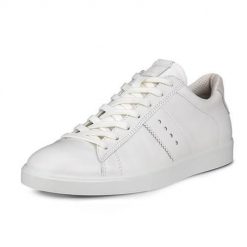 Buty do chodzenia damskie Ecco Sneaker Street Lite. Białe obuwie sportowe damskie ecco, bez wzorów, z materiału, trekkingowe. Za 529.60 zł.