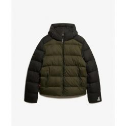 Kurtka z kapturem Superdry Colour Block. Czarne kurtki męskie Superdry., l, bez wzorów, z gumy, klasyczne, z kapturem. Za 650.30 zł.