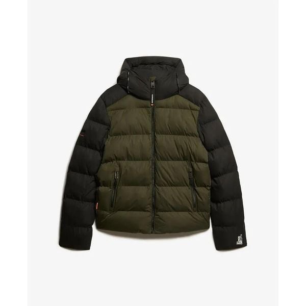 Kurtka z kapturem Superdry Colour Block. Czarne kurtki męskie Superdry., l, bez wzorów, z gumy. Za 638.00 zł.